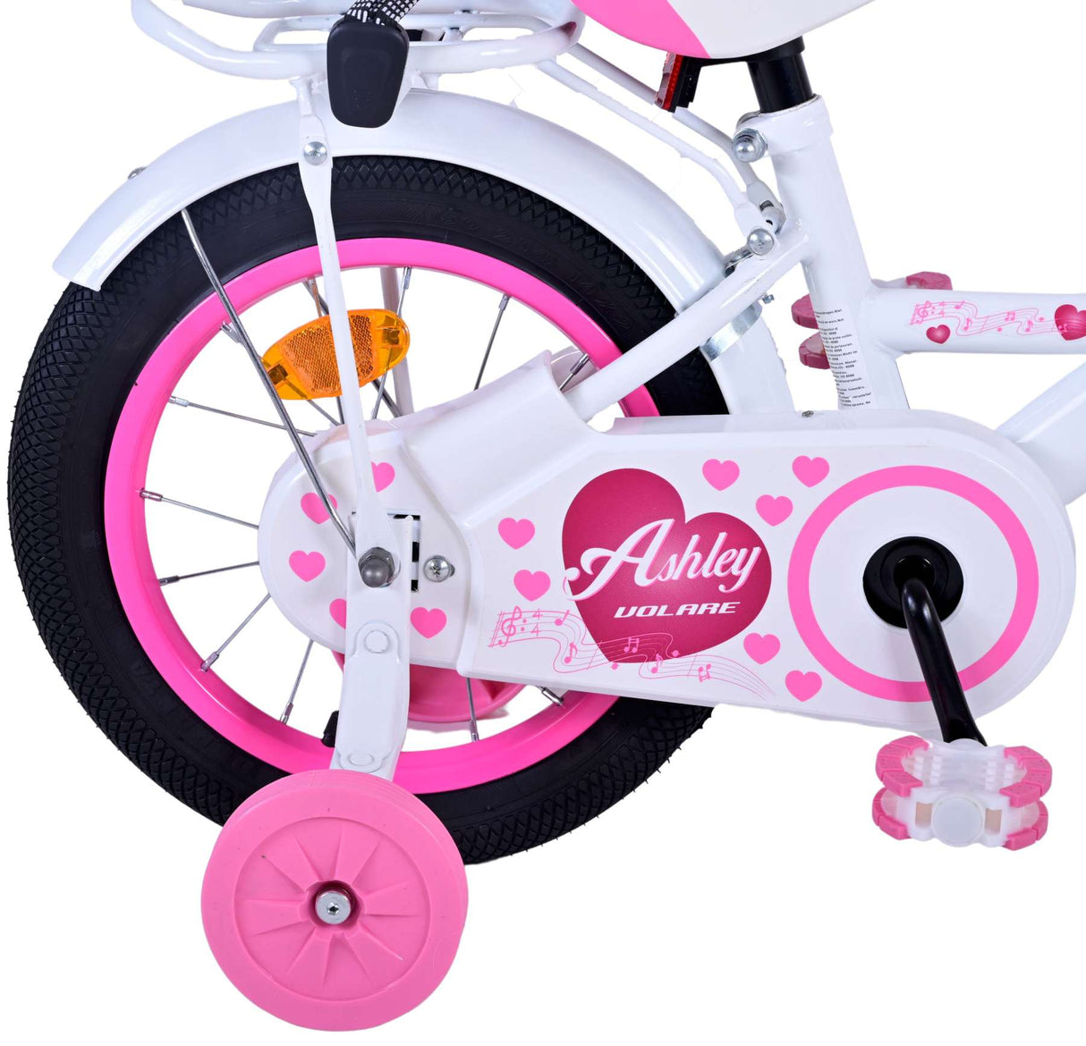 Volare Ashley Children's Bicycle - Girls - 14 pouces - blanc