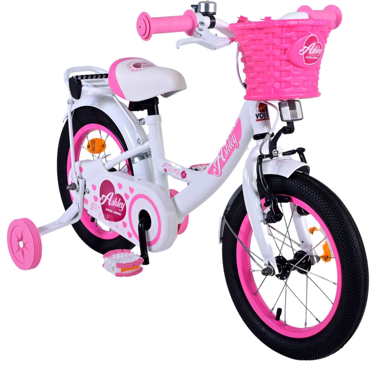 Volare Ashley Children's Bicycle - Girls - 14 pouces - blanc