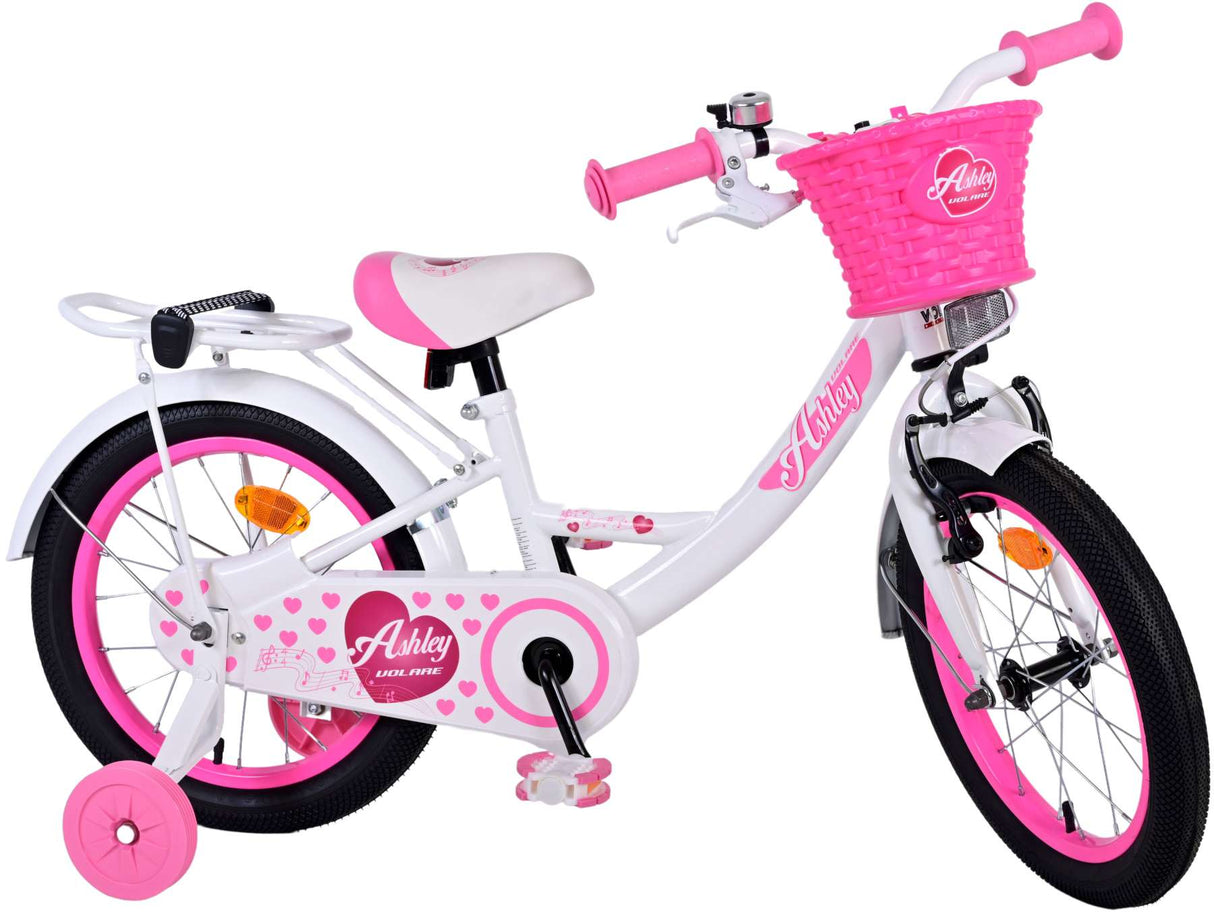 Volare Ashley Bike para niños - niñas - 16 pulgadas - blanco