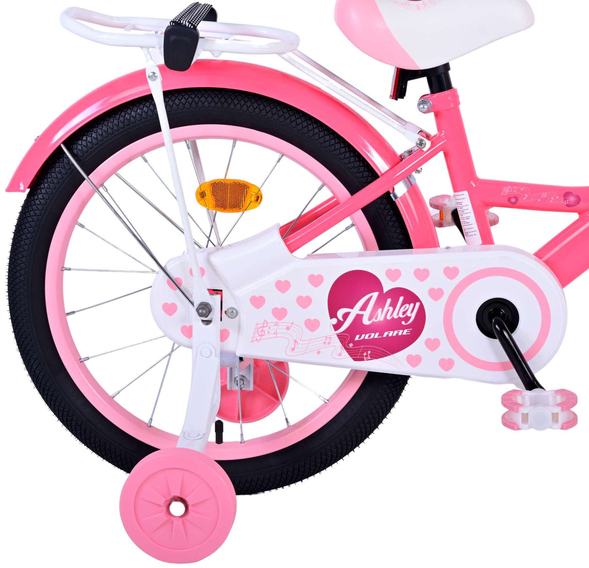 Volare Ashley Children's Bike Girls 18 inch Pink Red