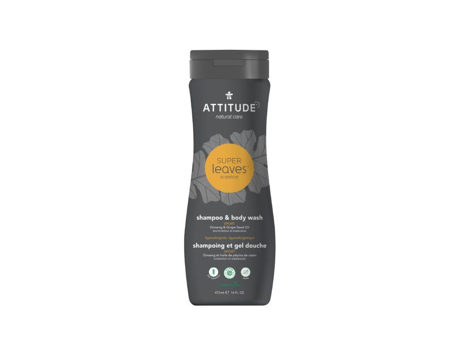 Attitude Super Leaves ™ mâle - 2in1 shampooing et gel de douche - Sport - 473 ml