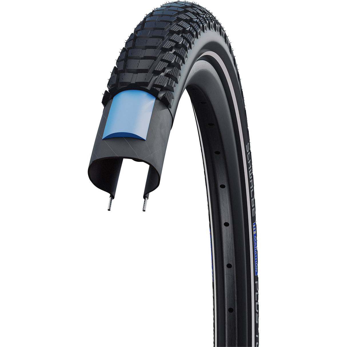 Schwalbe Tire 28-2.15 (55-622) Marathon Plus Tour Perf. réélection noire