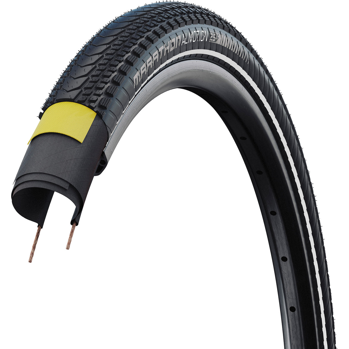 Schwalbe pneu pliable marathon almotion pro 50-622 tlr +r noir