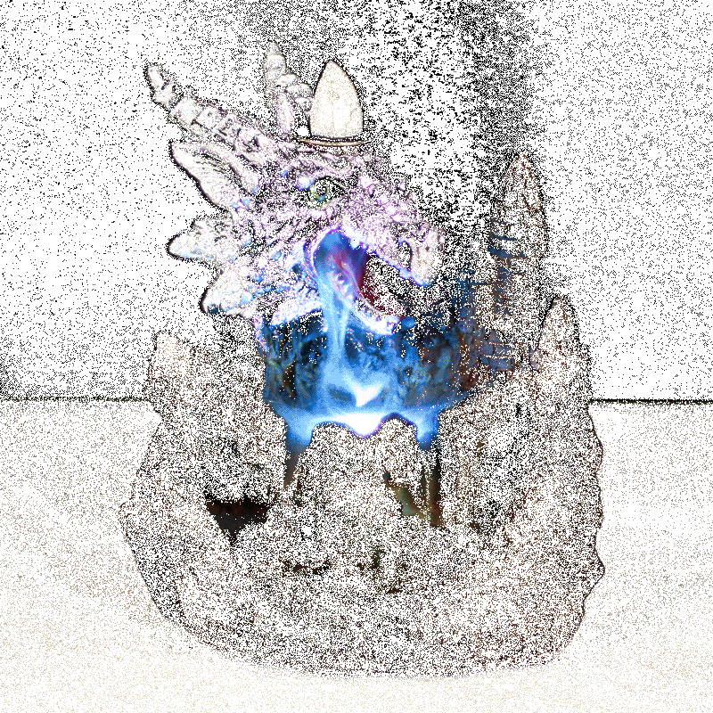 Porte-encens à reflux led dragon violet