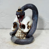 Porte-encens à reflux serpent et tête de mort