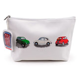 Trousse de toilette en pvc Fiat 500, trousse de maquillage grande