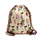 Sac à dos à cordon en toile pirate Jolly Rogers