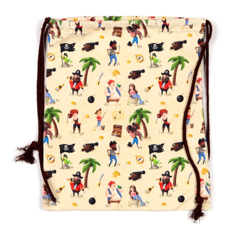 Sac à dos à cordon en toile pirate Jolly Rogers