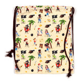 Sac à dos à cordon en toile pirate Jolly Rogers
