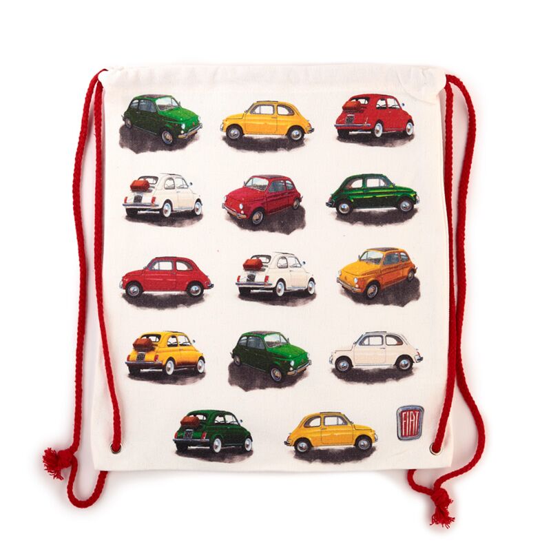 Sac à dos à cordon en toile à répétition Fiat 500