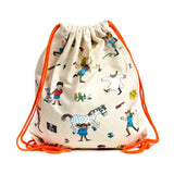 Sac à dos à cordon en toile Pippi Brindacier