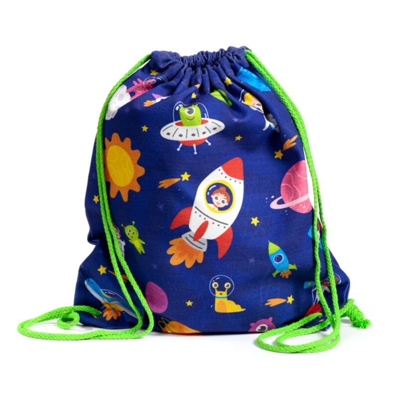 Sac à dos à cordon en toile de voyage spatial