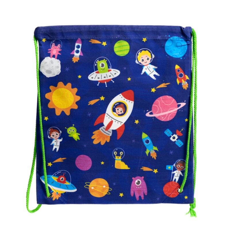 Sac à dos à cordon en toile de voyage spatial