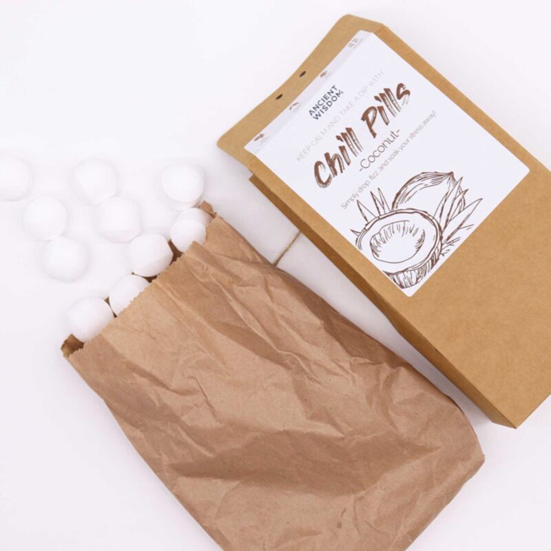 Coffret cadeau de pilules pétillantes pour le bain à la noix de coco