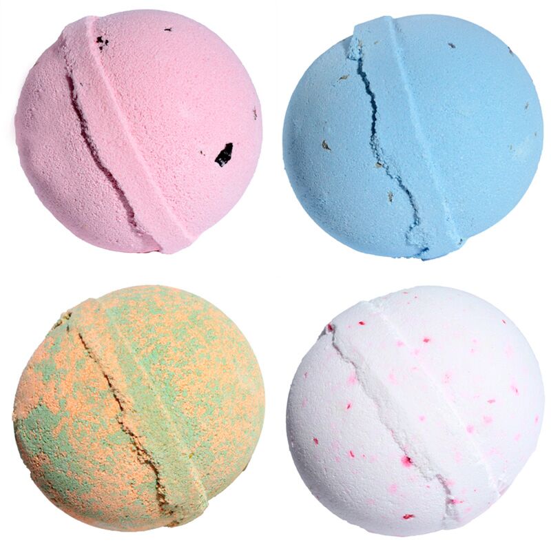 Plateau de bombes de bain - mix 1 - rose lavande mangue coco