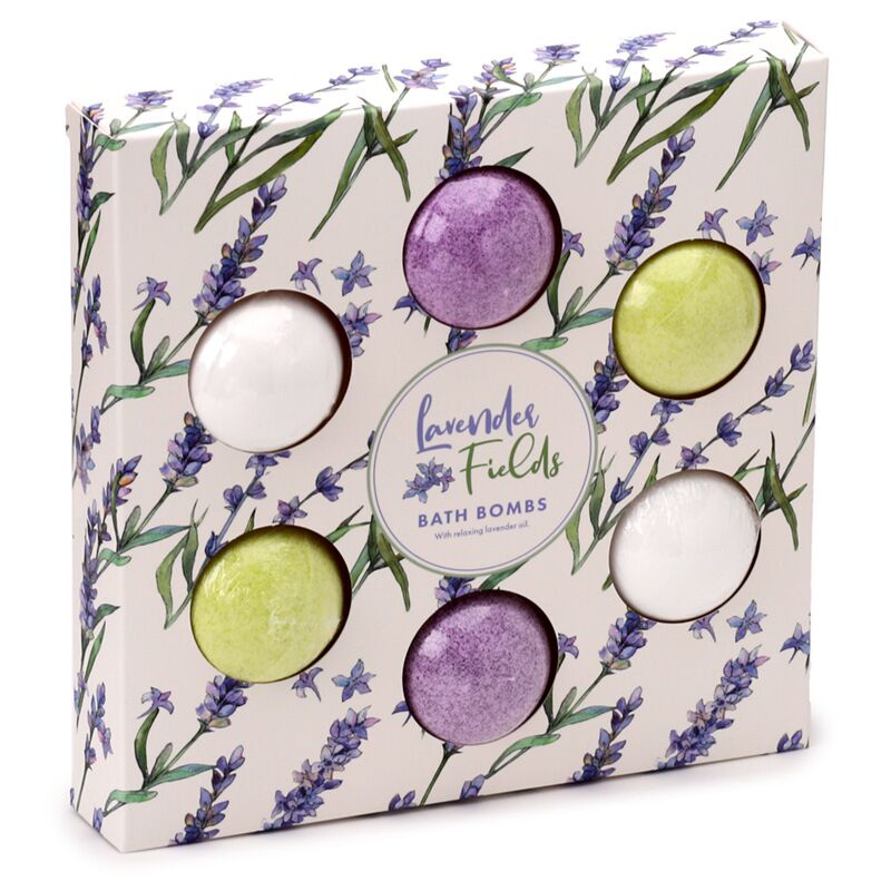 Coffret cadeau beauté de 6 bombes de bain à la lavande