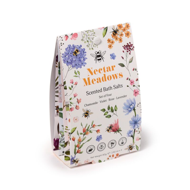 Lot de 4 sachets de poudre de bain Nectar Meadows