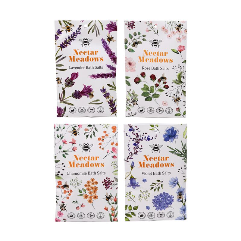 Lot de 4 sachets de poudre de bain Nectar Meadows