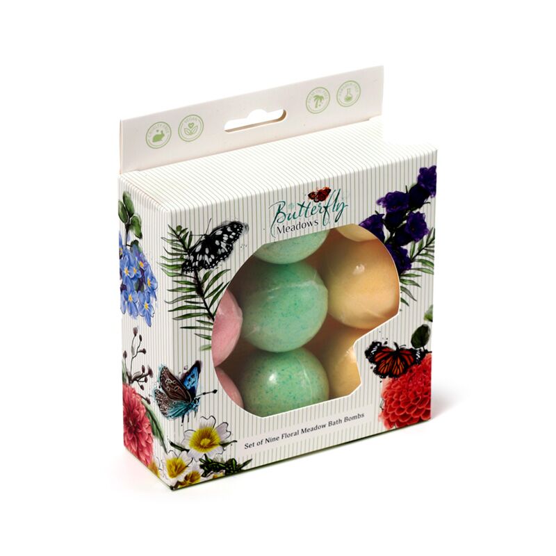 Coffret beauté 9 mini bombes de bain Butterfly Meadows