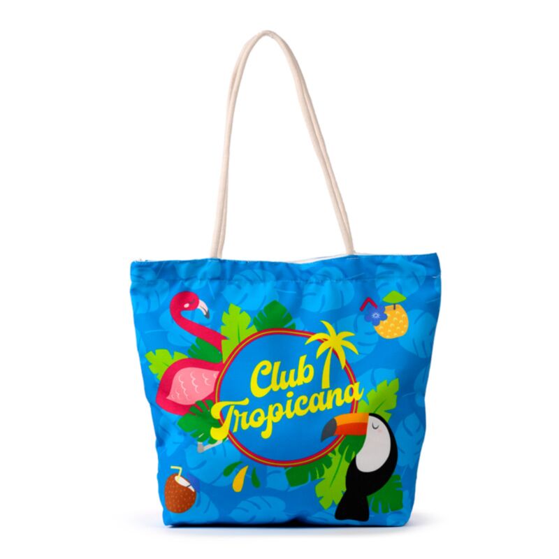 Sac de plage en toile Flamingo club tropicana