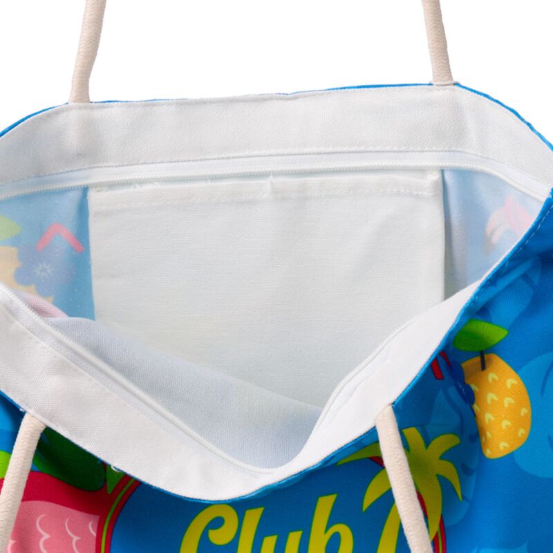 Sac de plage en toile Flamingo club tropicana