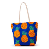 Sac de plage en toile imprimé ananas