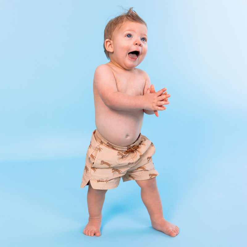 Itinérant | maillot de bain anti-UV marron pour garçons