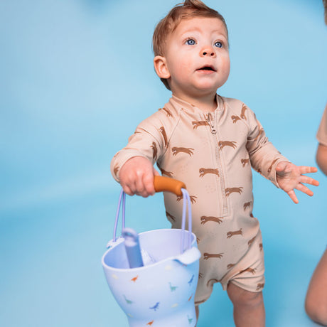 Itinérant | maillot de bain anti-UV marron pour garçons