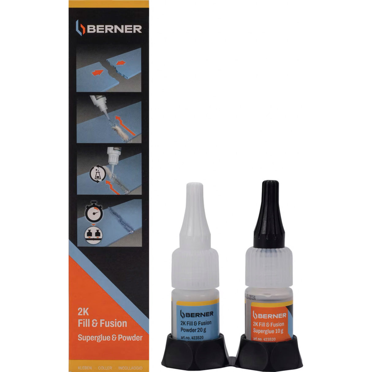Cema berner colle bi-composant superglue 2k fill fusion 10g