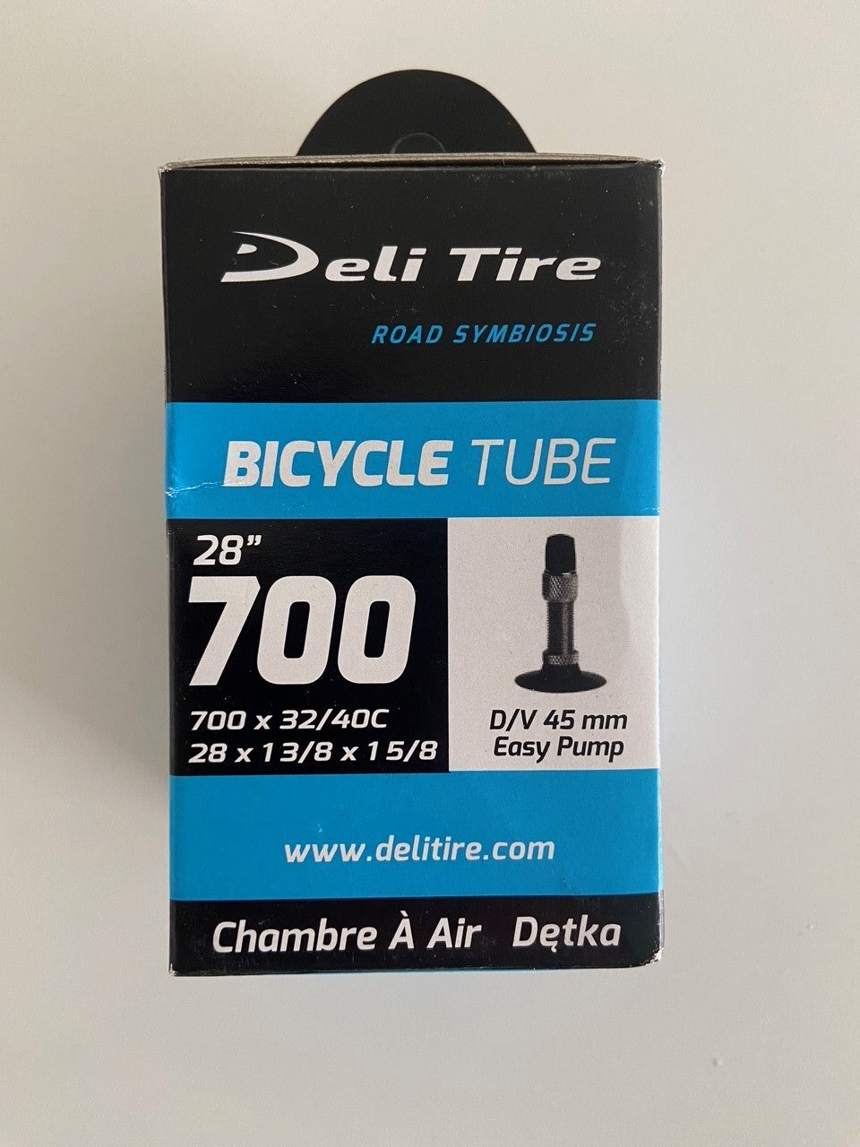 Deli pneu intérieur tube DV17 28 pouces 28x1 5 8x1 3 8 37 42-622 45 mm