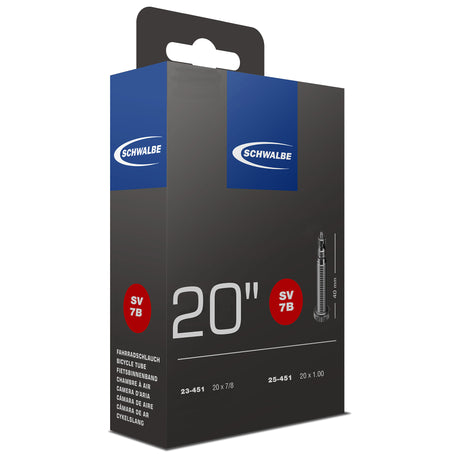 Schwalbe intérieur tube fv sv7b 20 étroit 23 25-451 (lumière supplémentaire)