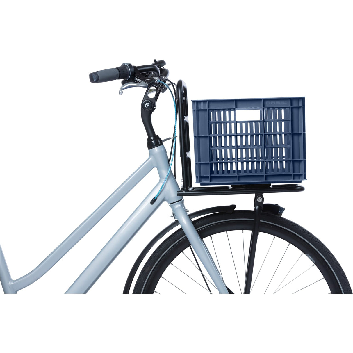 Caisse de vélo de basilic m moyen 29,5 litres bleu