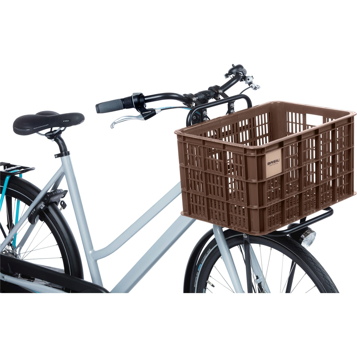 Caisse de vélo de basilic l grand 40 litres brun