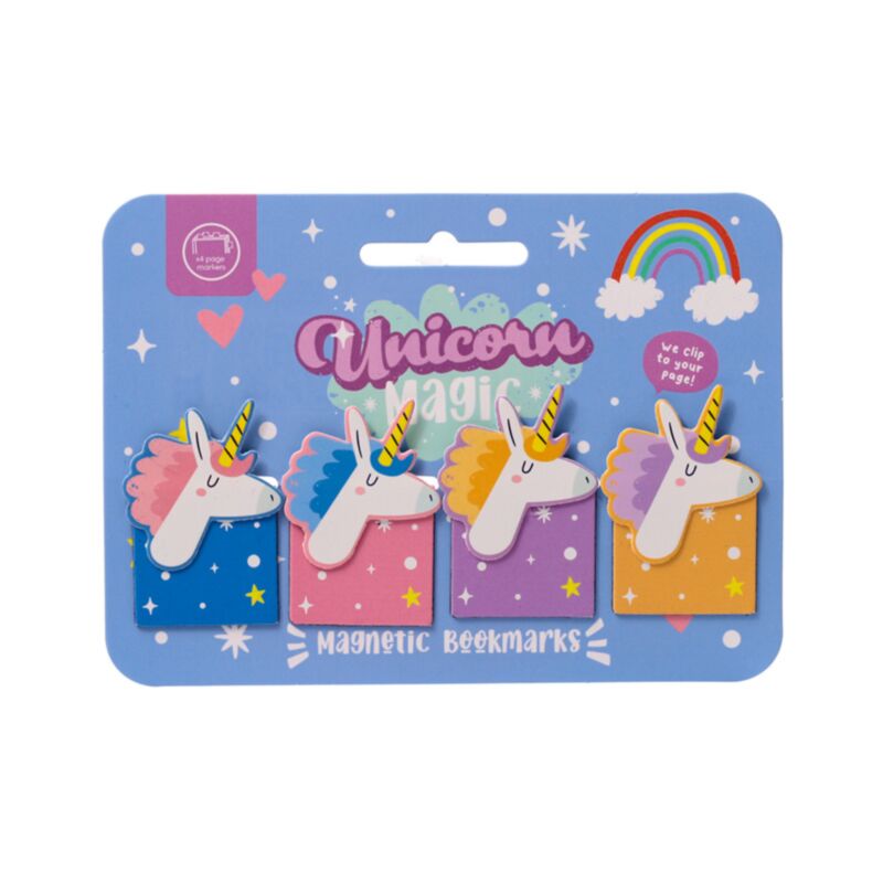 Ensemble de marque-pages magnétiques en forme de licorne magique