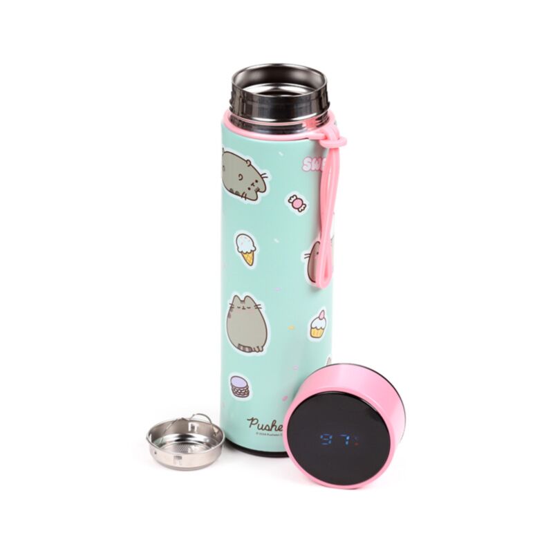 Union pusheen le chat bonbons thermos 450ml thermomètre
