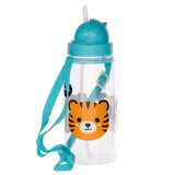 Adoramals durable sans BPA 450 ml bouteille d'eau pour enfants avec paille