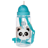 Adoramals durable sans BPA 450 ml bouteille d'eau pour enfants avec paille