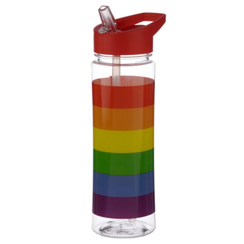 Somewere arc-en-ciel bouteille d'eau durable 550 ml avec paille flip