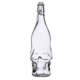 Bouteille d'eau en verre durable en forme de crâne 1000 ml boissons froides