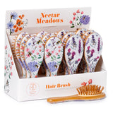 Brosse à cheveux florale 100% bambou Nectar Meadows