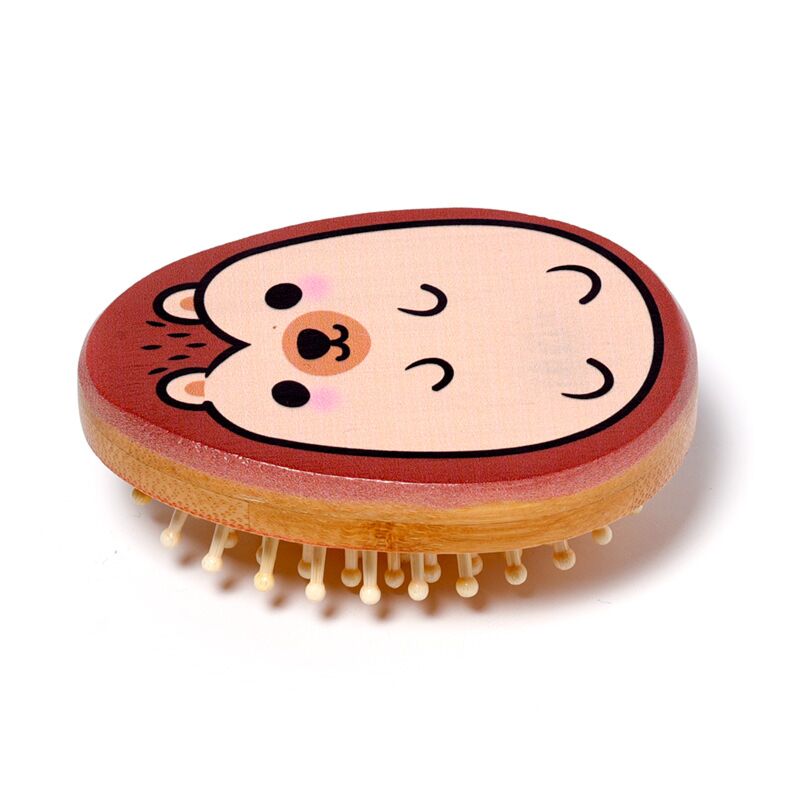 Brosse à cheveux en bambou en forme de hérisson Adoramals