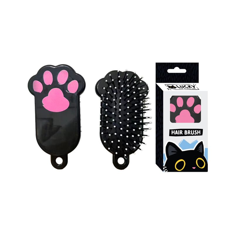Lucky la brosse à cheveux en forme de patte de chat noir
