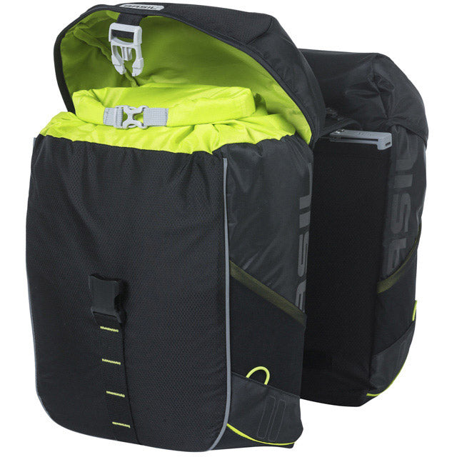 Sacoche de vélo double Basil miles 34 litres 13 x 26 x 35 cm (2x) - citron vert noir