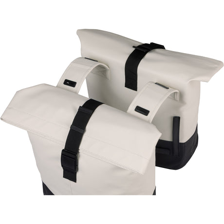 Sacoche de vélo double Basil Cove 28-32l 14 x 29 x 36 cm - blanc noir