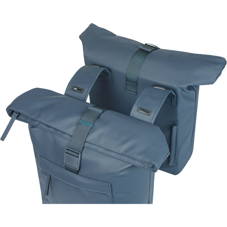 Basil sac de vélo double brooklyn 41l 14 x 30 x 37 cm - bleu