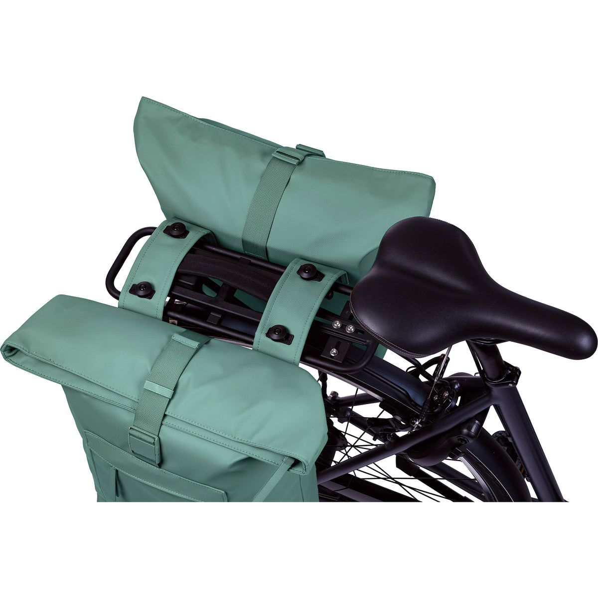 Basilic b.v. sac de vélo double basilic brooklyn mik 41l 14 x 30 x 37 cm - vert