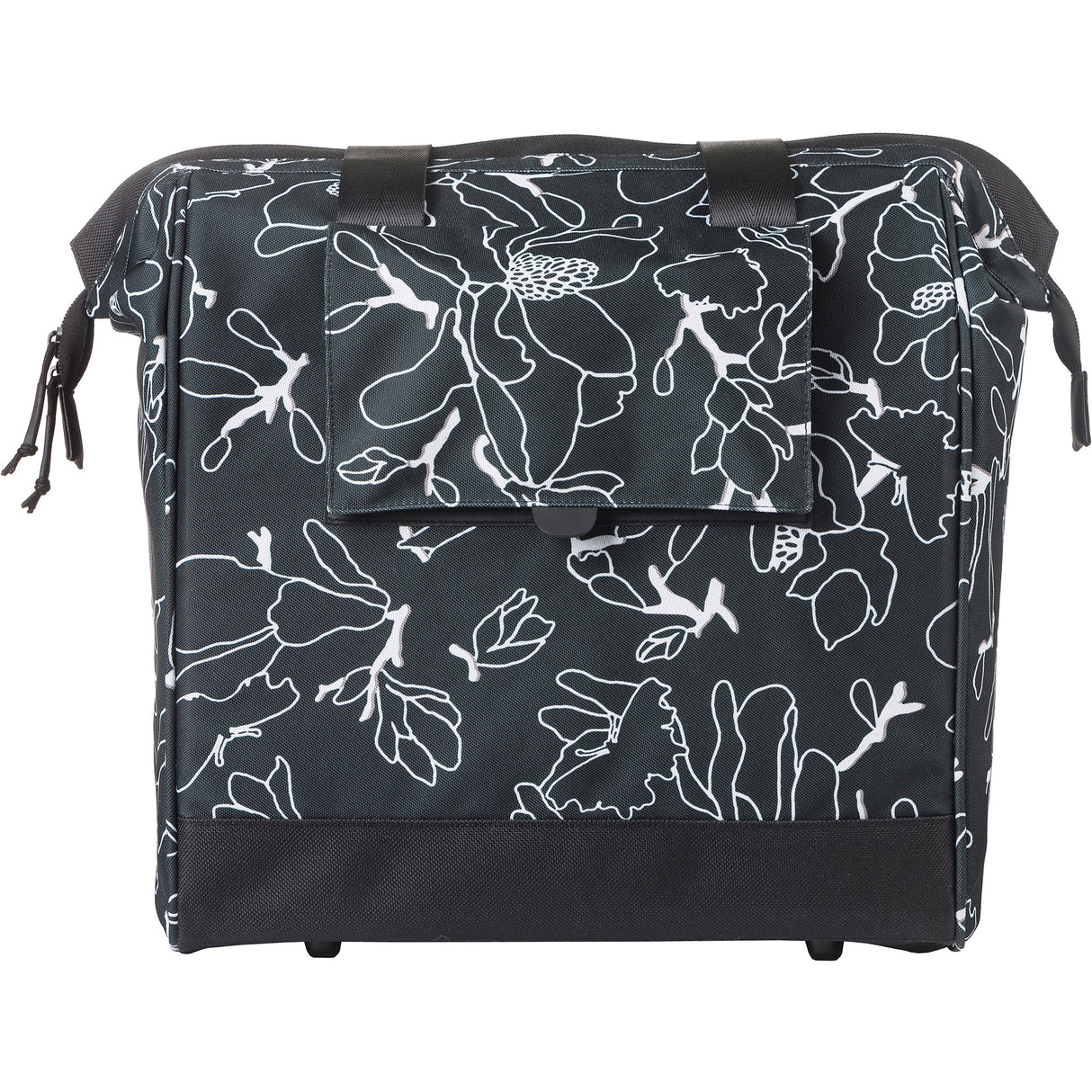Basil shopper vélo grande fleur mik 23l 12 x 35 x 35 cm - noir