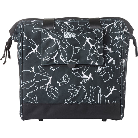 Basil shopper vélo grande fleur mik 23l 12 x 35 x 35 cm - noir