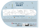 Petit livre de peinture hollandais Amis de la forêt - Livre de dessin et de peinture, incl. pinceau et 4 couleurs de peinture - bambin - livre de vacances - jouets 3 ans
