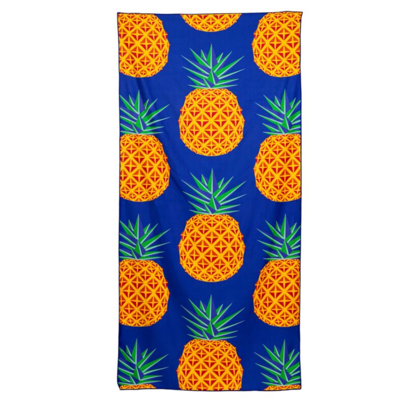 Serviette de plage en microfibre imprimé ananas
